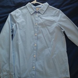 Blue Lands End Button Up